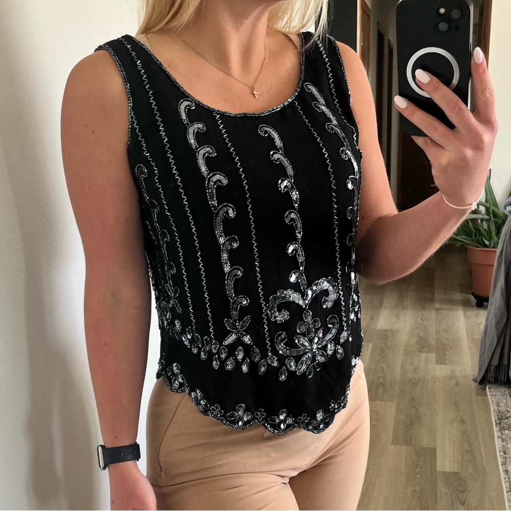 Vintage sequin top